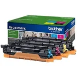 Brother TN-243CMYK Pack de 4 Toners compatible avec Imprimante HL-L3210CW/L3230CDW/L3270CDW/MFC-L3710CW/L3730CDN/L3750CDW Multi-pack (Noir, Cyan, Magenta, Jaune) Original - Image 3