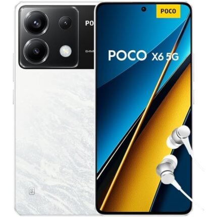 Poco X6 - Smartphone de 12+256GB, Pantalla AMOLED de 6.67” 120Hz 1.5K, Snapdragon 7s Gen 2, Triple cámara de hasta 64MP, 5000mAh, Blanco (Versión ES) Original