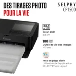 Canon Selphy CP-1500 Imprimante Photo WiFi 10x15cm Noir Original - Image 2