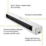 Brother DS-640 Scanner Mobile | A4 | Alimentation USB |15 ppm | Couleur | Noir/Blanc | Dsmobile | Scan to USB Original - Image 4
