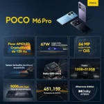 Xiaomi Poco M6 Pro - Smartphone de 8+256GB, Pantalla AMOLED de 6.67” 120Hz FHD+, MediaTek Helio G99-Ultra, Triple cámara de hasta 64MP, 5000mAh, Azul (Versión ES) Original - Image 6
