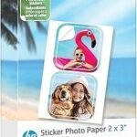 HP Sprocket - Papier fotograficzny wstępnie przycięty, 2 x 3 cale, 30 arkuszy, kompatybilny z drukarkami fotograficznymi HP Sprocket Oryginalny