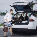 Patinete eléctrico Aovopro, 30km de autonomía, motor de 350 w, plegable, de 8,5 pulgadas, capacidad de carga 120 kg (AV01-amarillo) Original - Image 5