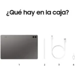 Tableta Samsung Galaxy Tab S9 FE Plus 5G, 128GB, 8GB RAM, Grafito, 12.4", S Pen, WQXGA, Exynos 1380, Android 13 Original - Image 7