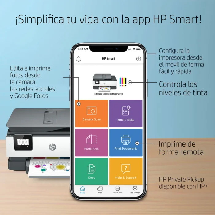 HP OfficeJet 8014e A4 Kolor 18 str./min Wi-Fi USB Drukarka Atramentowa Oryginalna - Image 4