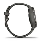 Venu 2S - Bisel de acero inoxidable de color negro con caja y correa de silicona gris Original - Image 4