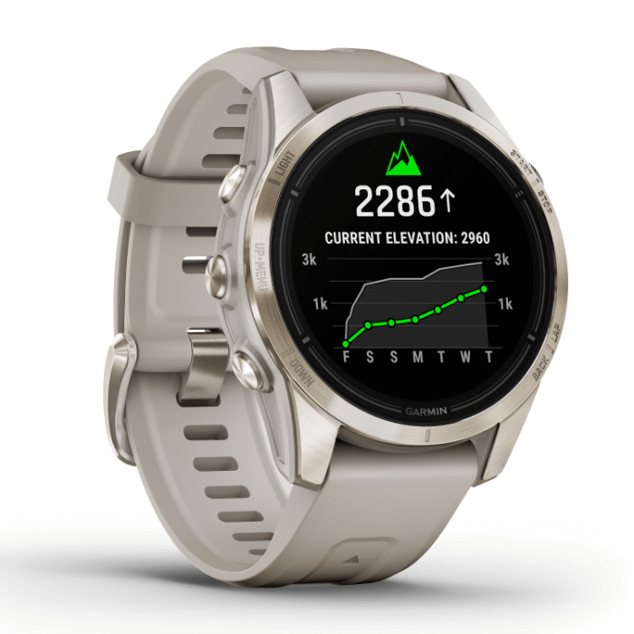 epix™ Pro (Gen 2) – Edición Sapphire | 42 mm - Dorado con correa color beige Original - Image 2