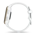 Venu Sq 2 - Bisel de aluminio oro crema con carcasa y correa de silicona en blanco Original - Image 7