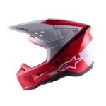 Casco de motocross Alpinestars S-M5 - Rayón Rojo / Blanco Original - Image 4