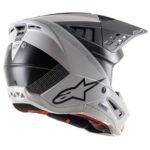 Casco de motocross Alpinestars S-M5 - Rayón Gris / Negro Original - Image 2