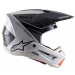 Casco de motocross Alpinestars S-M5 - Rayón Gris / Negro Original - Image 3