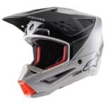 Casco de motocross Alpinestars S-M5 - Rayón Gris / Negro Original